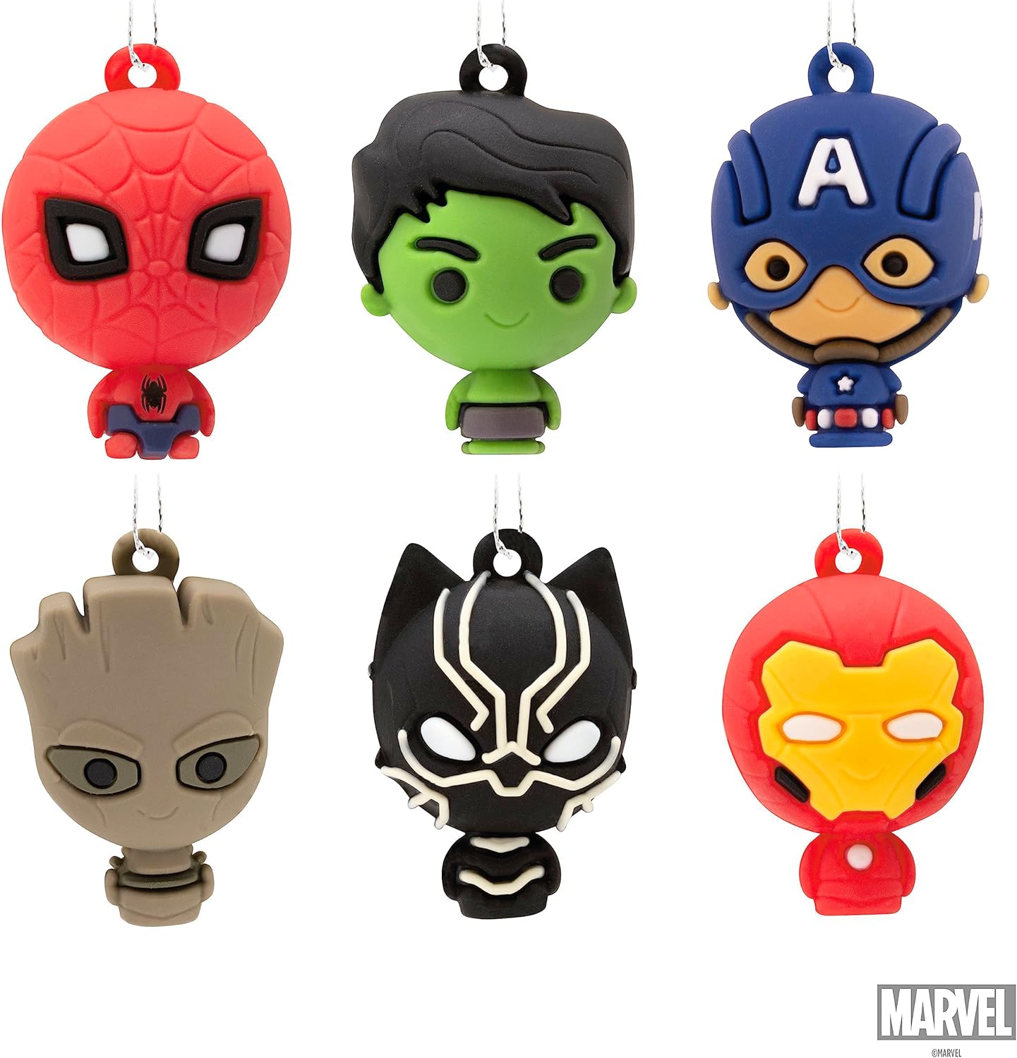 Marvel Super Heroes Miniature Hallmark Ornaments, Set of 6