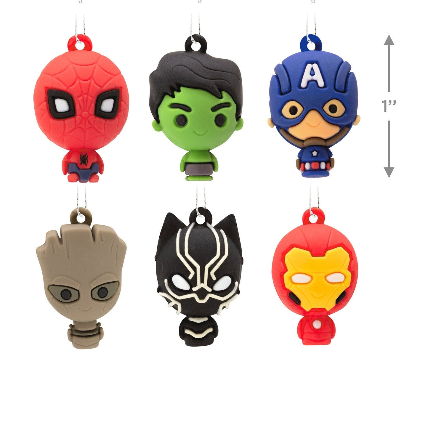 Marvel Super Heroes Miniature Hallmark Ornaments, Set of 6