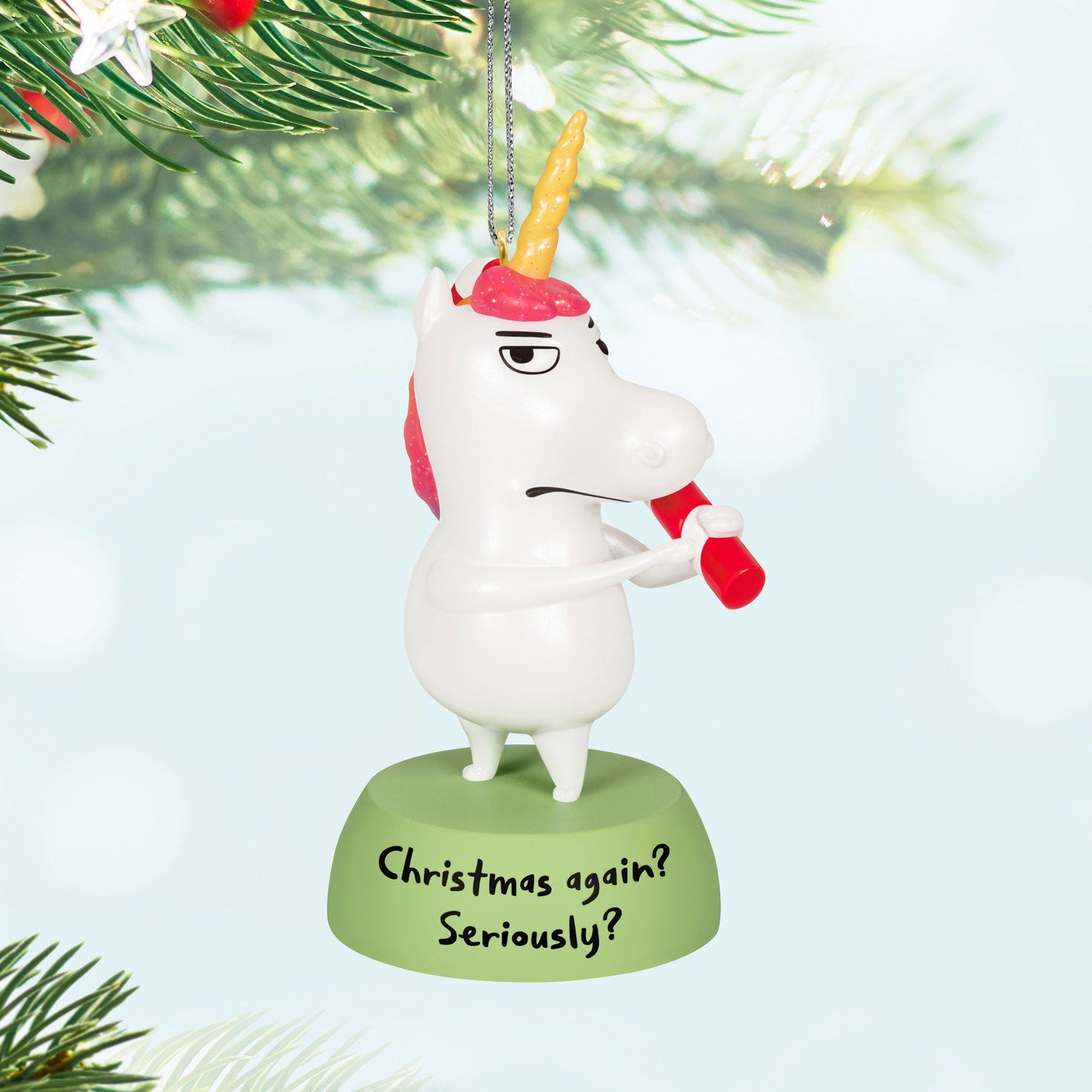 Meh Unicorn 2024 Keepsake Ornament