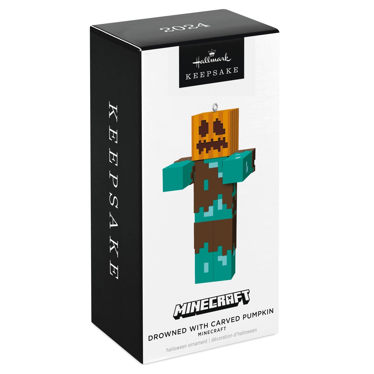 Minecraft Drowned With Carved Pumpkin 2024 Keepsake Ornament