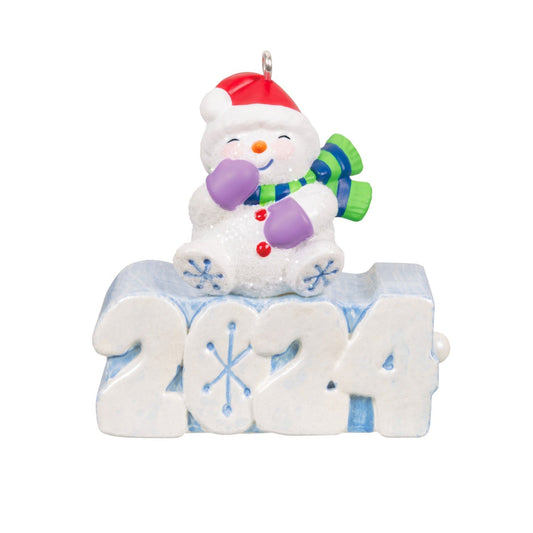 Mini A Snowy 2024 Keepsake Ornament, 1.3"