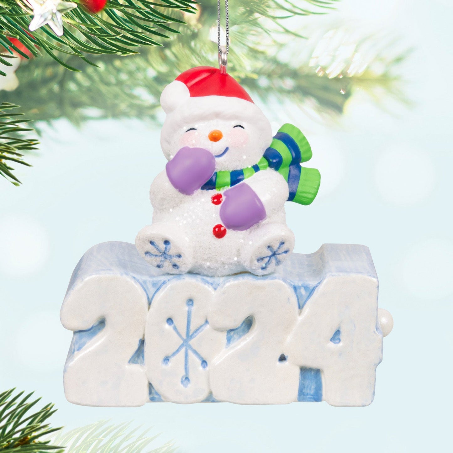 Mini A Snowy 2024 Keepsake Ornament, 1.3"