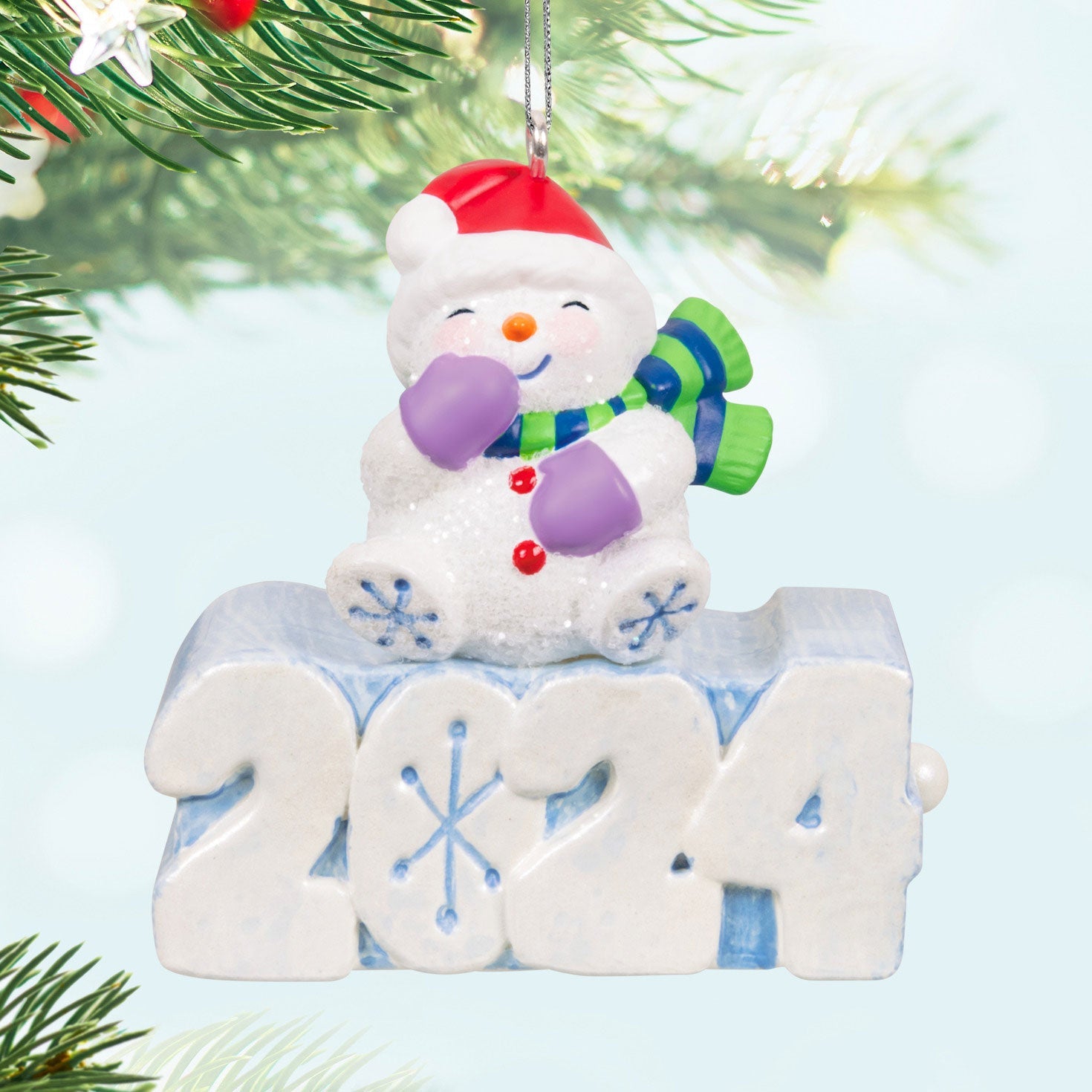 Mini A Snowy 2024 Keepsake Ornament, 1.3"