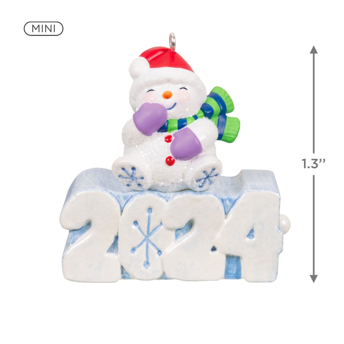 Mini A Snowy 2024 Keepsake Ornament, 1.3"