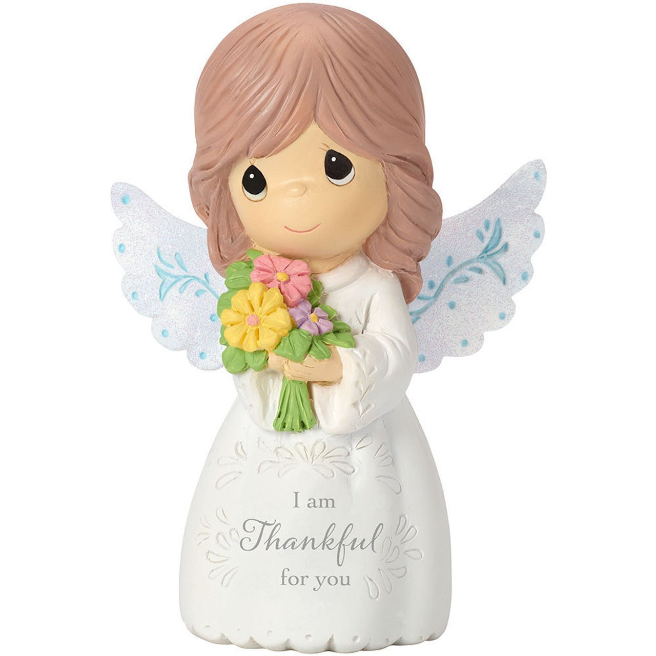 Mini Angel Holding Flowers Figurine