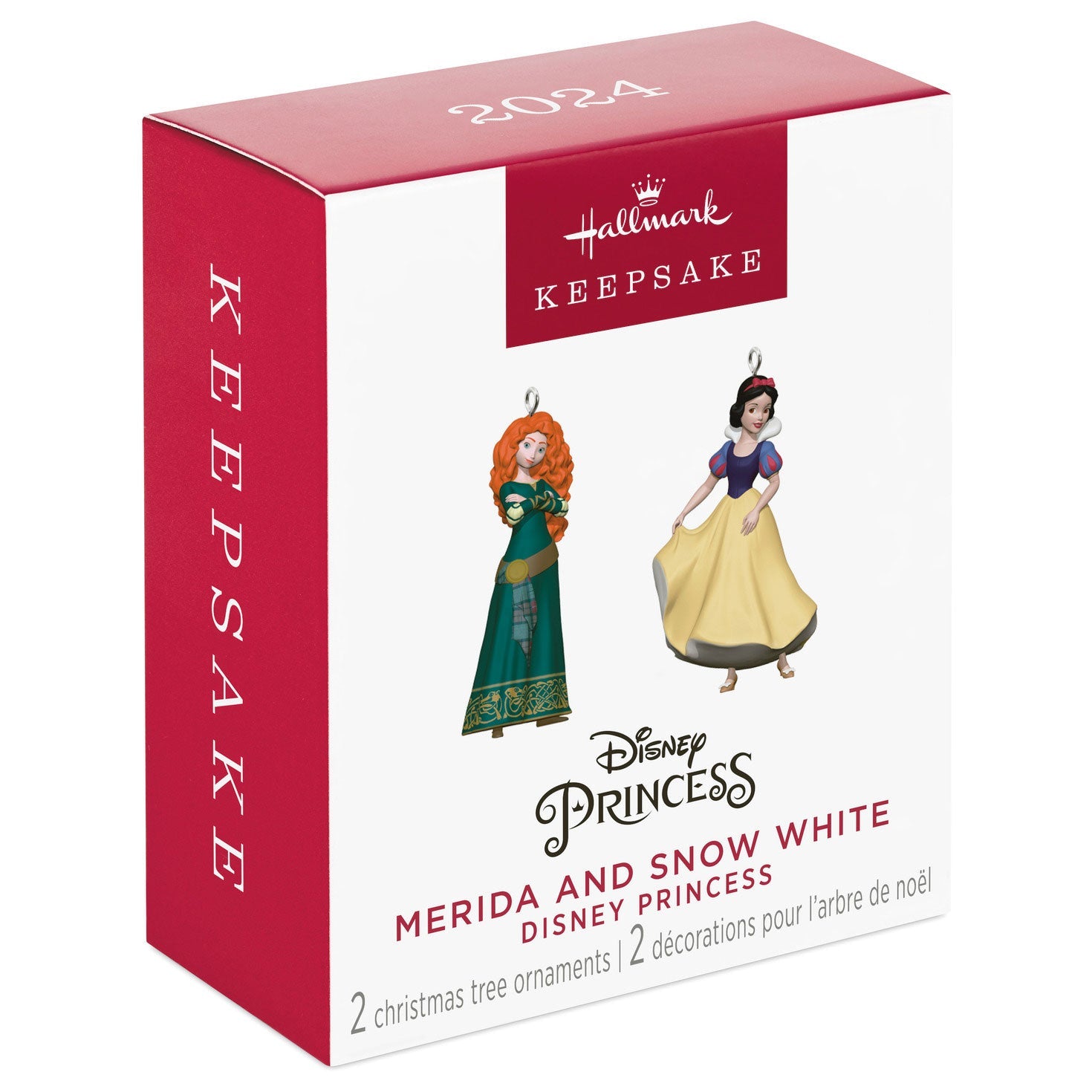 Mini Disney Princess Merida and Snow White 2024 Keepsake Ornaments, Set of 2