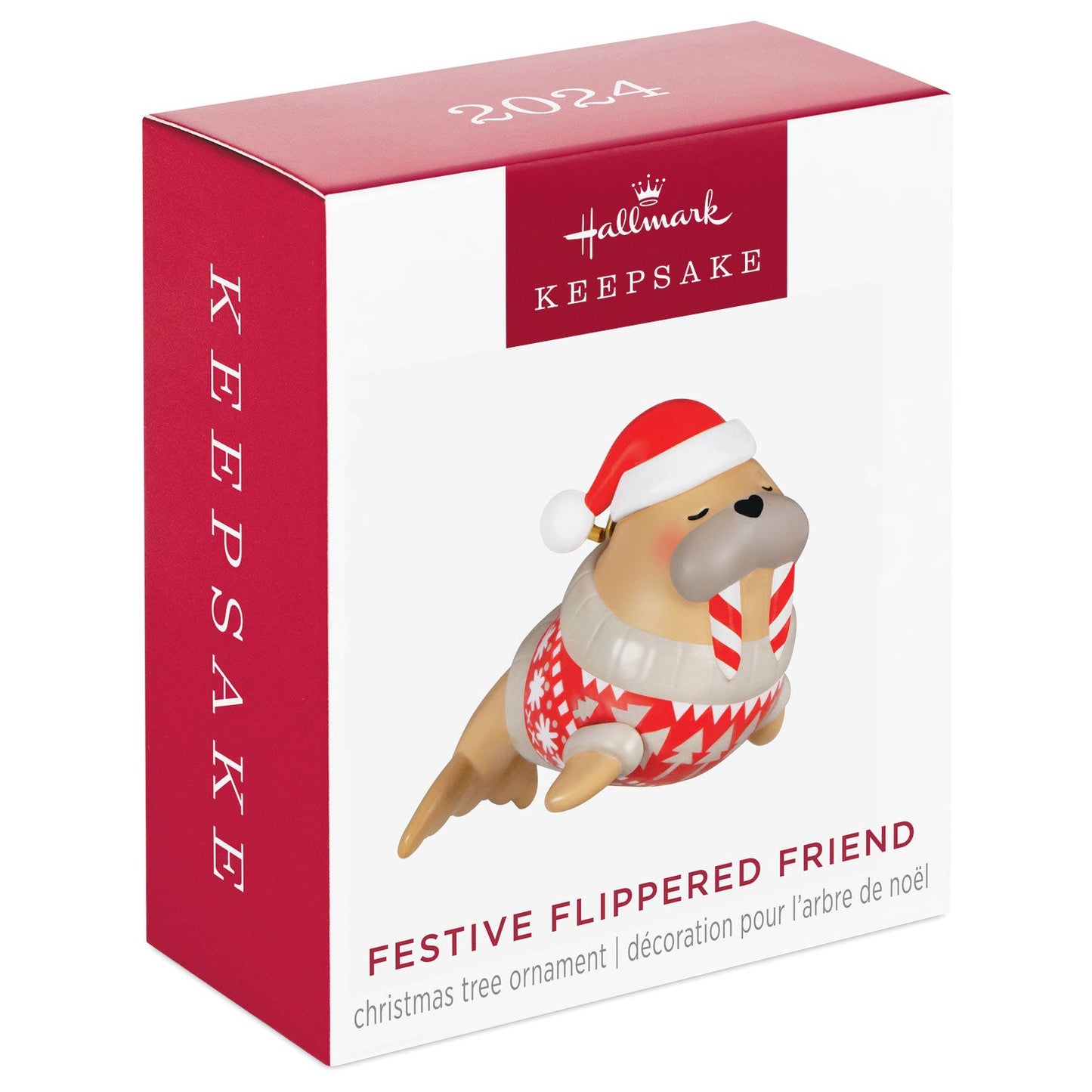 Mini Festive Flippered Friend 2024 Keepsake Ornament, 0.85"