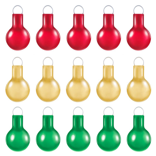 Mini Festive Red, Gold and Green Glass, 2023 Keepsake Ornaments, Set of 15