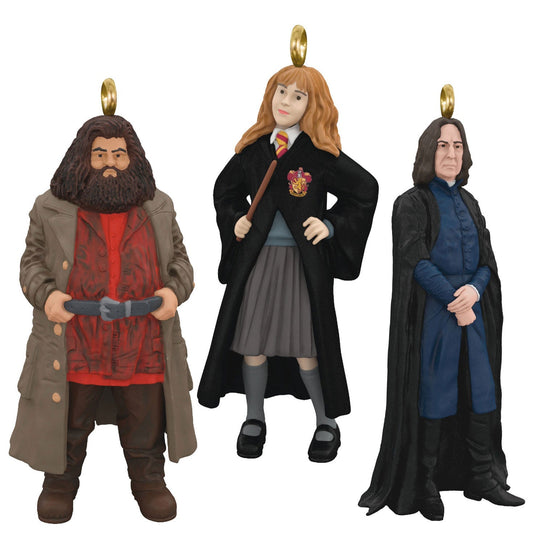 Mini Harry Potter Hermione, Hagrid and Snape Metal, 2023 Keepsake Ornaments, Set of 3