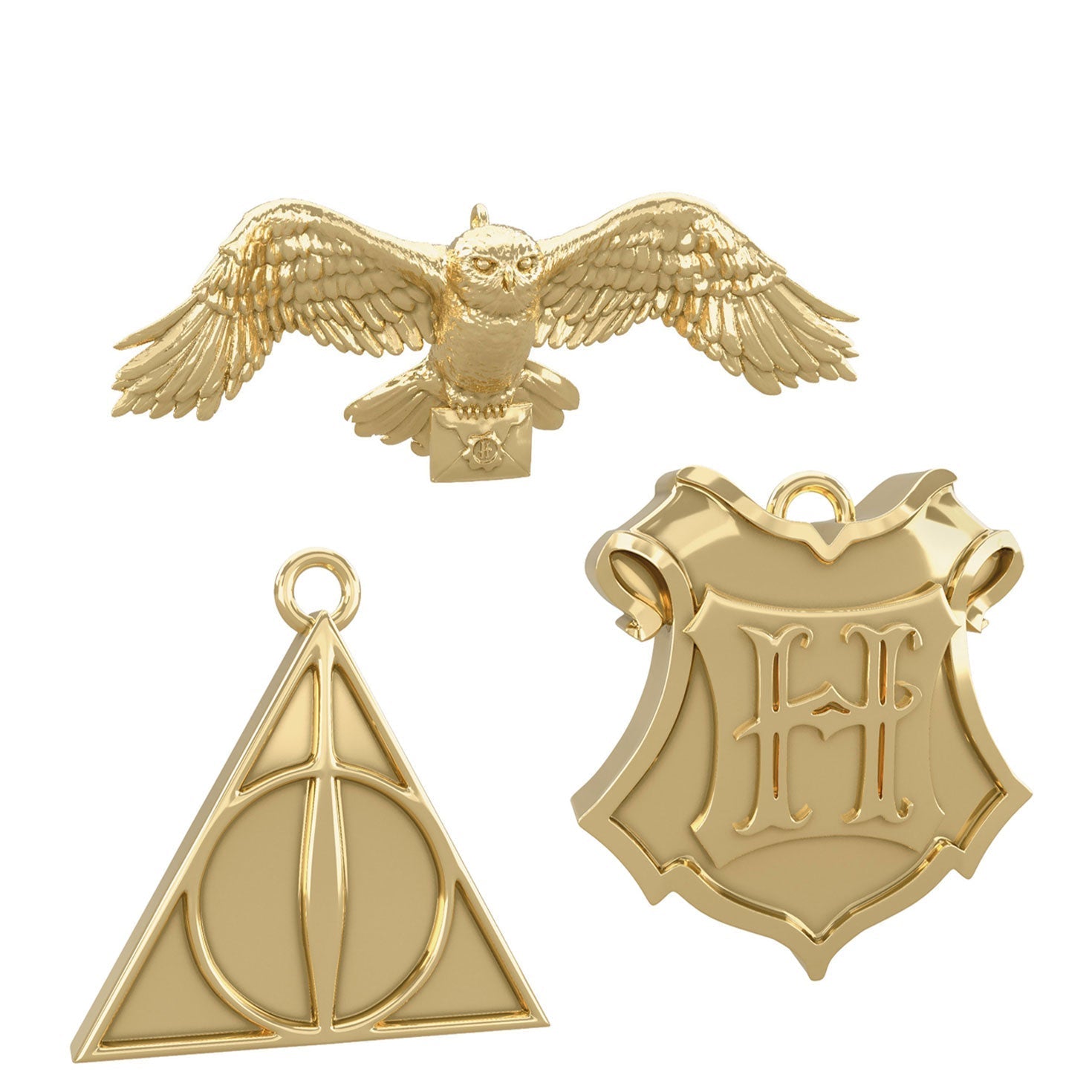 Mini Harry Potter The Wizarding World Metal, 2023 Keepsake Ornaments, Set of 3