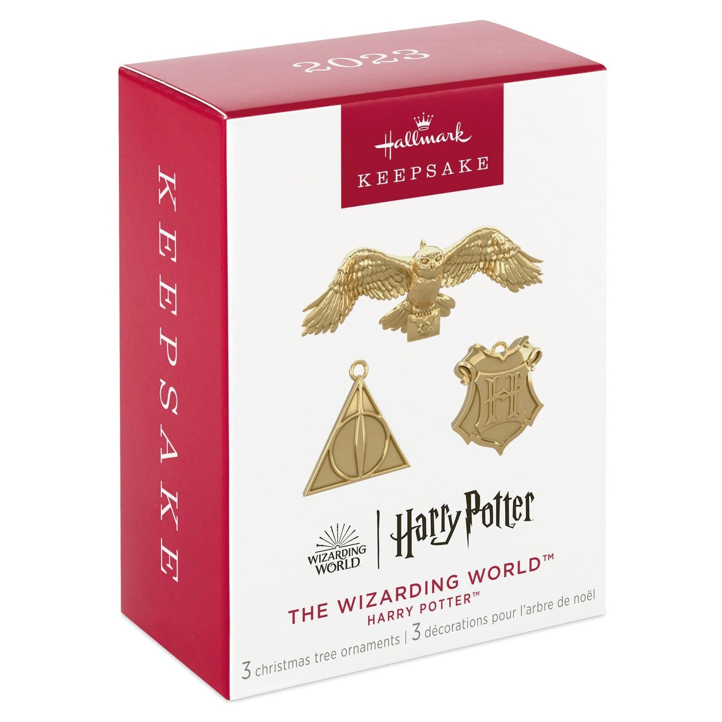 Mini Harry Potter The Wizarding World Metal, 2023 Keepsake Ornaments, Set of 3