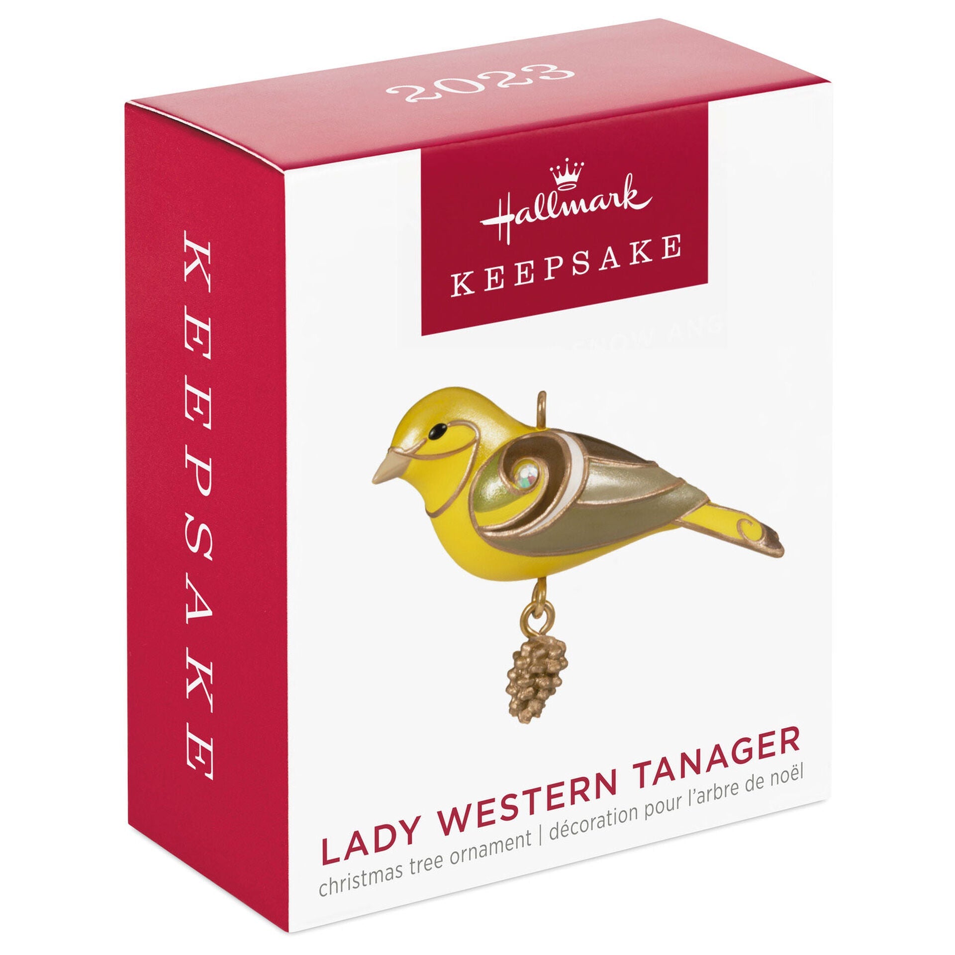 Mini Lady Western Tanager Ornament, 1.09", 2023 Keepsake Ornament