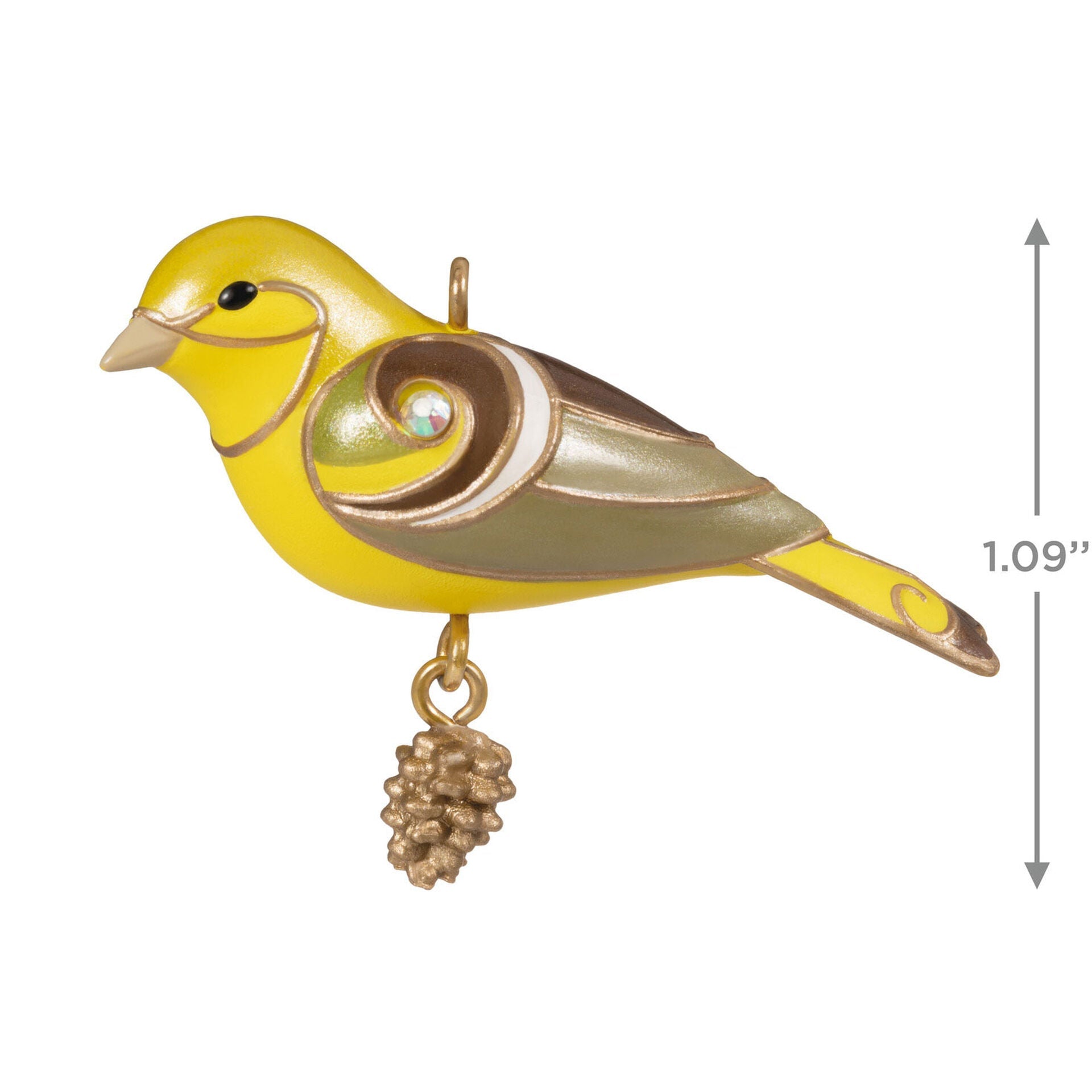 Mini Lady Western Tanager Ornament, 1.09", 2023 Keepsake Ornament