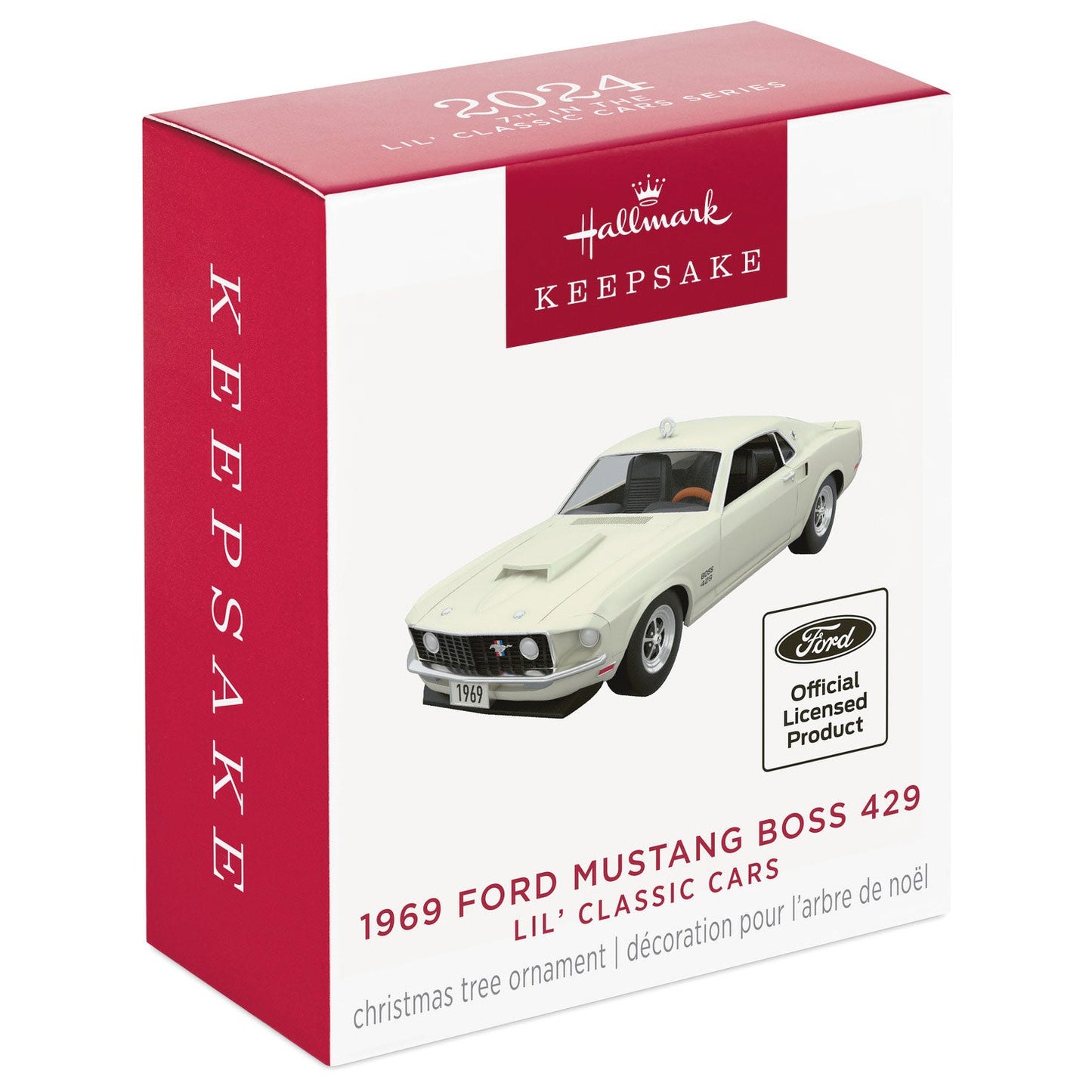 Mini Lil' Classic Cars 1969 Ford Mustang Boss 429 2024 Metal Keepsake Ornament, 0.7"