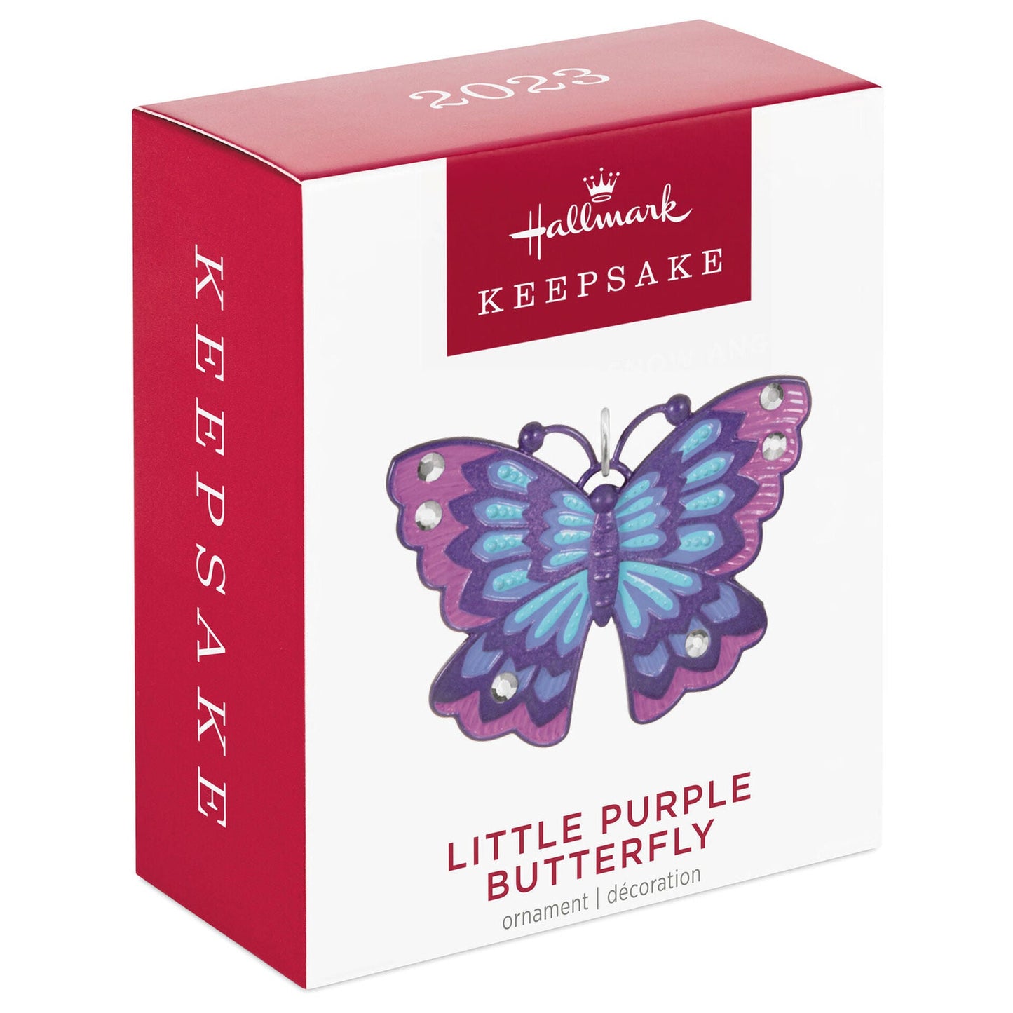 Mini Little Purple Butterfly Metal Ornament, 1", 2023 Keepsake Ornament