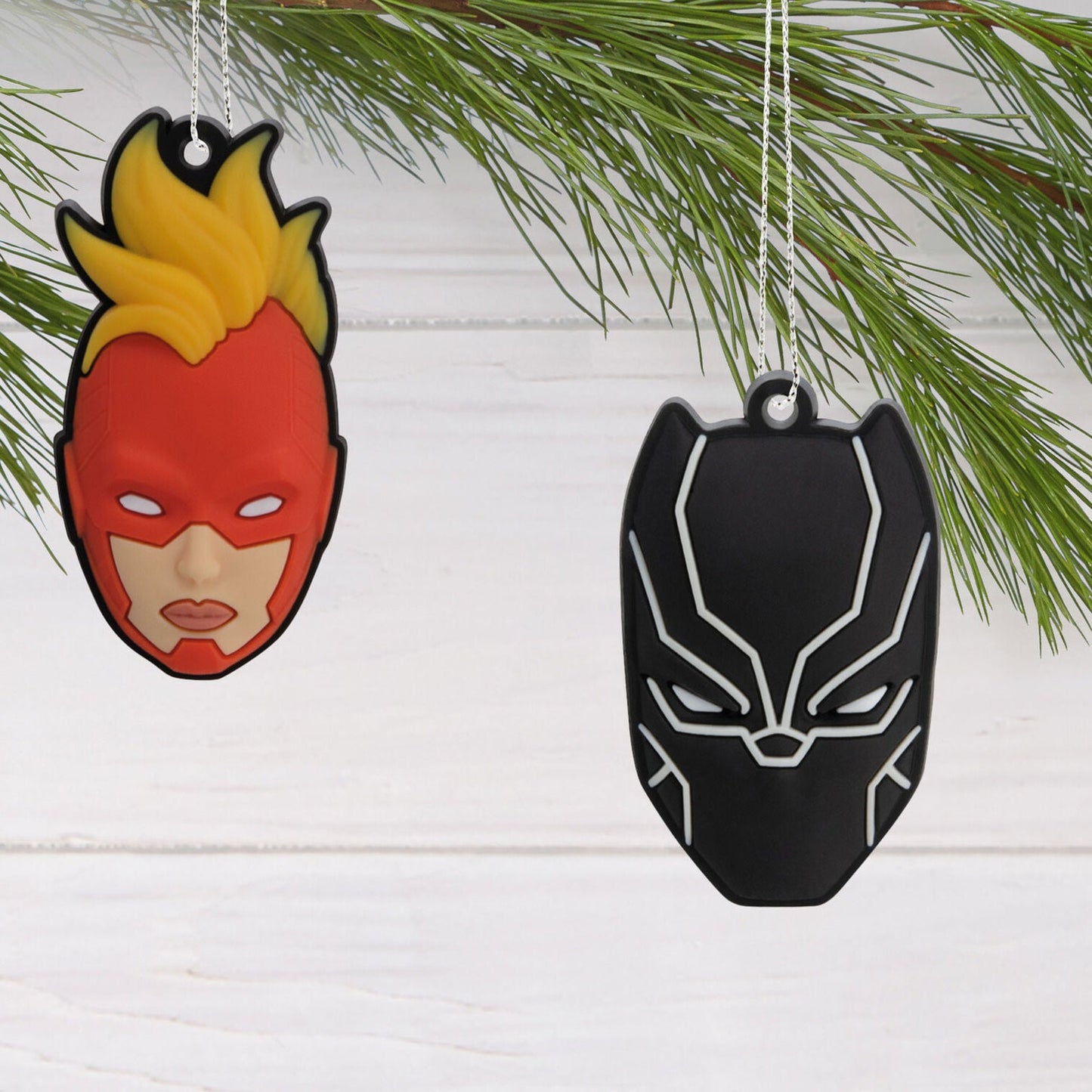 Mini Marvel Super Heroes Hallmark Tree Topper and Ornaments, Set of 5