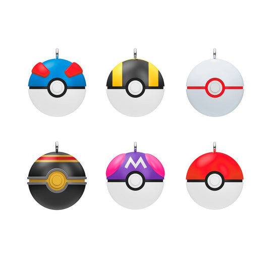 Mini Pokémon Poké Balls 2024 Keepsake Ornaments, Set of 6