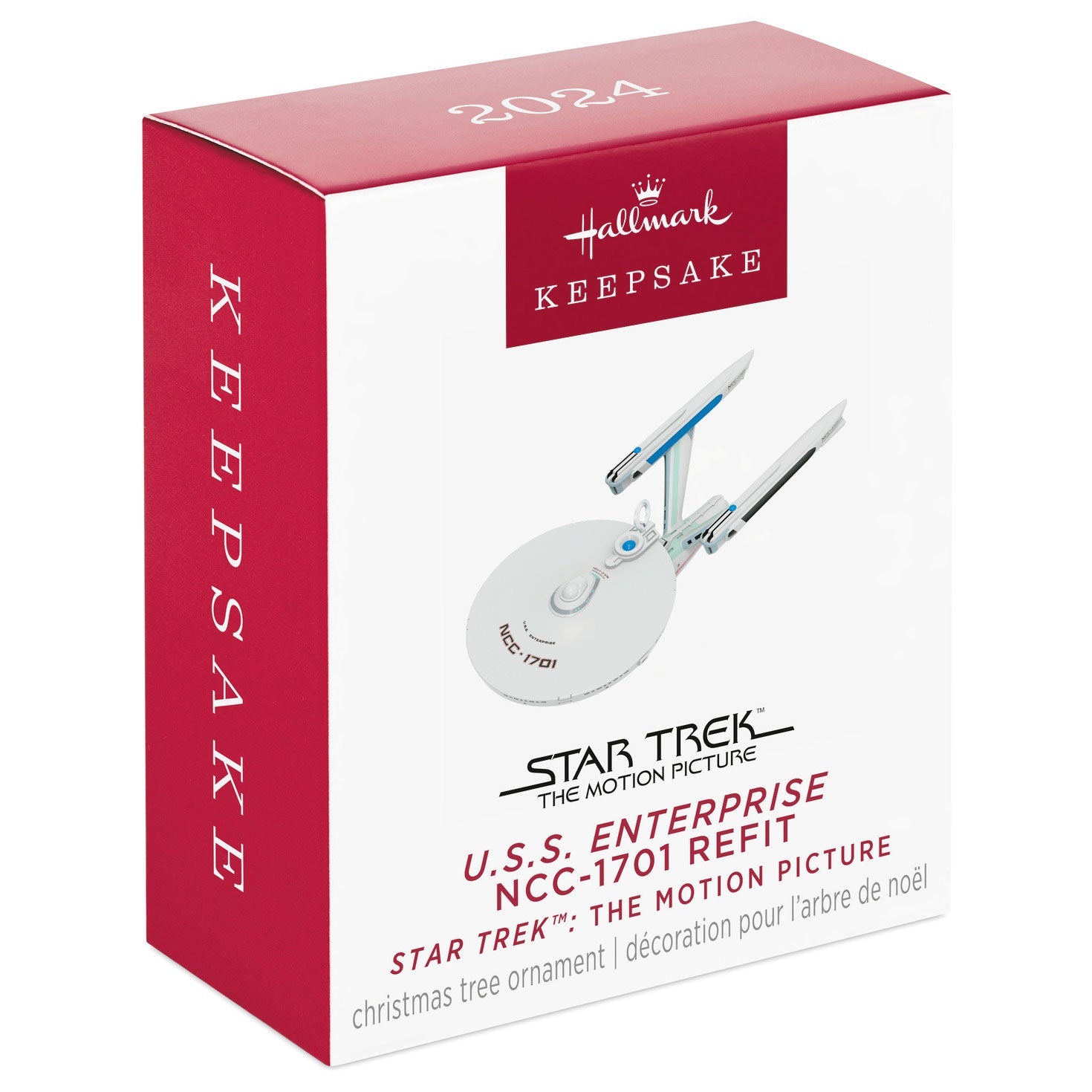 Mini Star Trek: The Motion Picture U.S.S. Enterprise NCC - 1701 Refit 2024 Keepsake Ornament, 0.4"