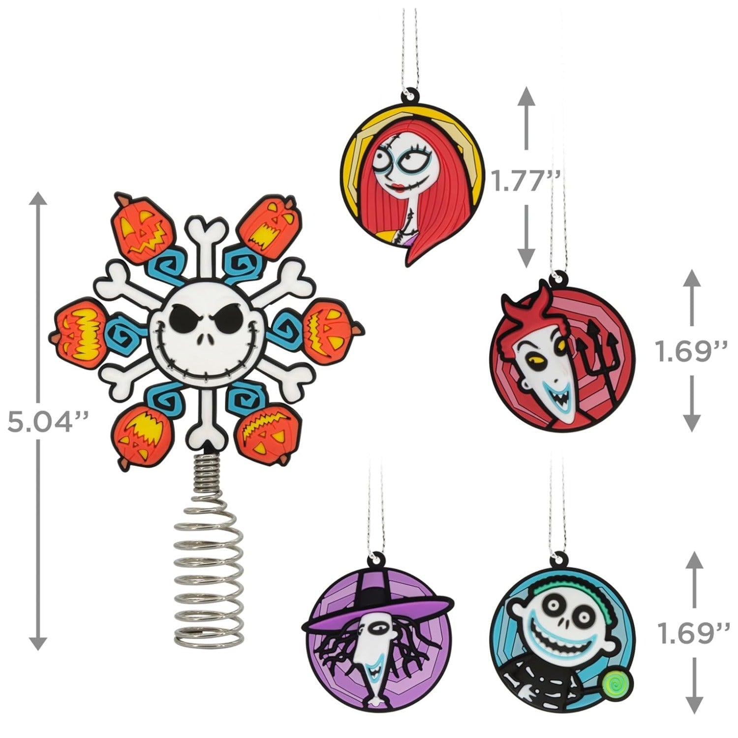 Mini The Nightmare Before Christmas Hallmark Tree Topper and Ornaments, Set of 5