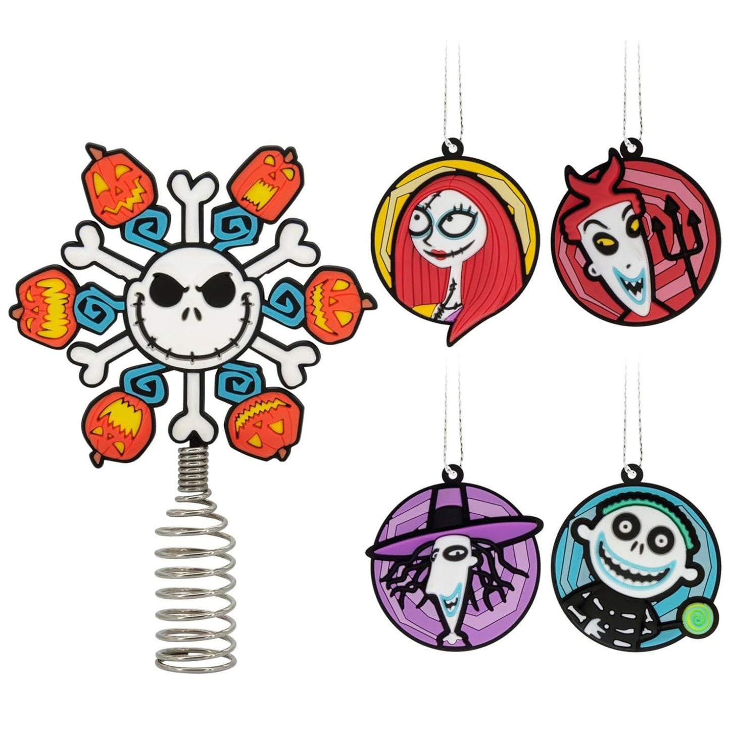Mini The Nightmare Before Christmas Hallmark Tree Topper and Ornaments, Set of 5