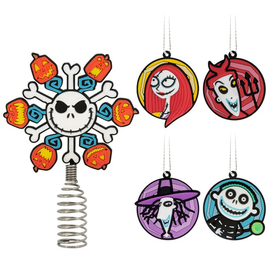 Mini The Nightmare Before Christmas Hallmark Tree Topper and Ornaments, Set of 5