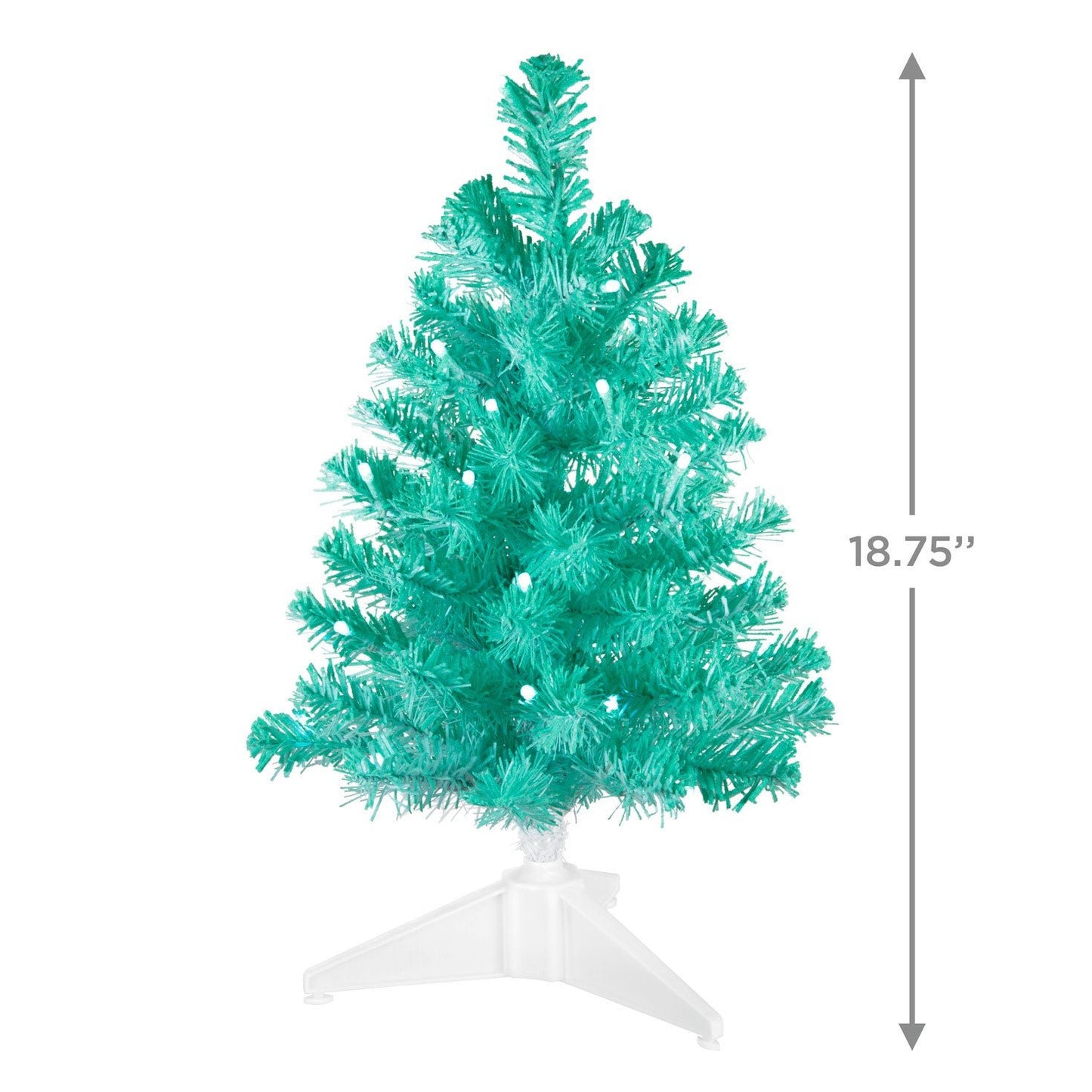 Miniature Mint Green Pre-Lit Christmas Tree, 18.75"