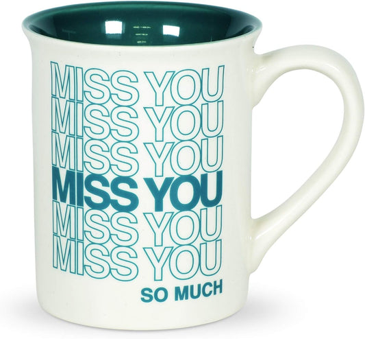 Miss You Repeating Type Coffee Mug, 16oz