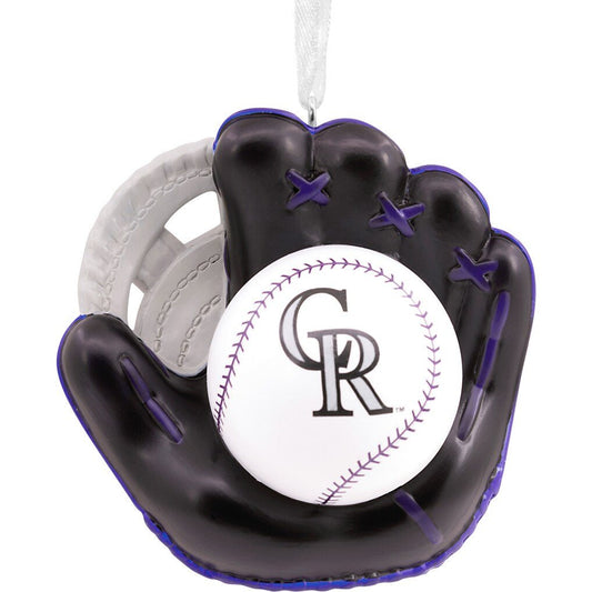 MLB Colorado Rockies Baseball Glove Ornament