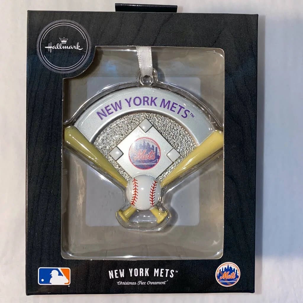 MLB New York Mets Home Plate Metal Hallmark Ornament