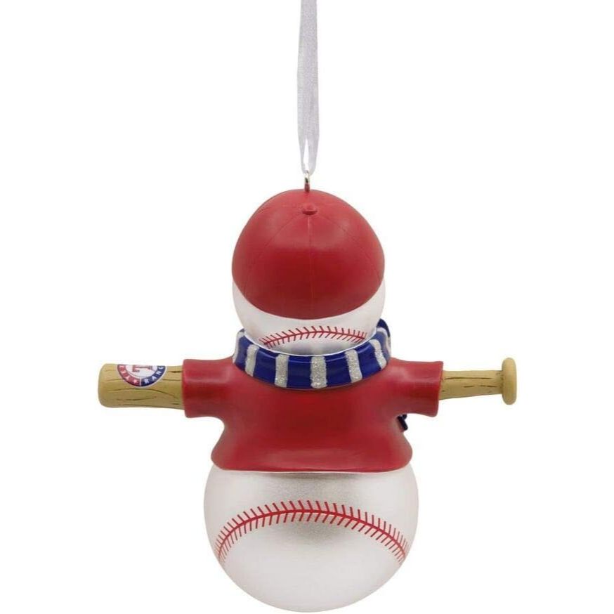 MLB Texas Rangers Snowman Ornament