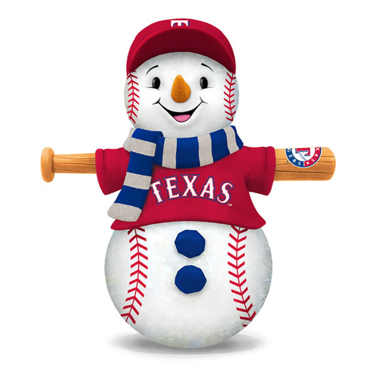 MLB Texas Rangers Snowman Ornament