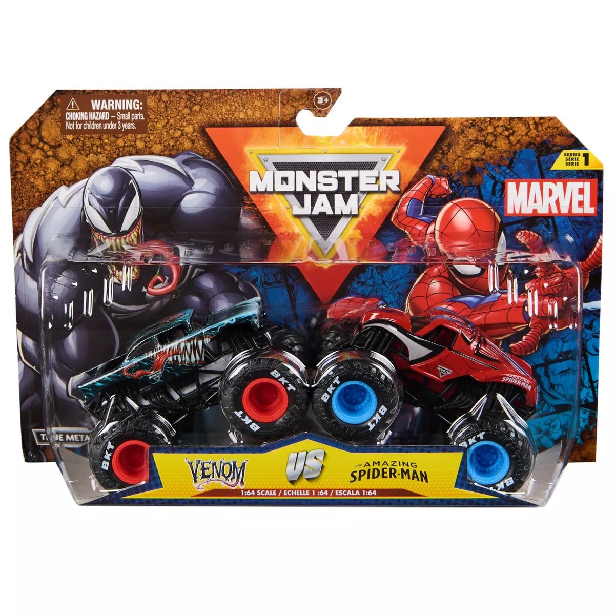 Monster Jam, Marvel Monster Trucks 2pk - 1:64 Scale