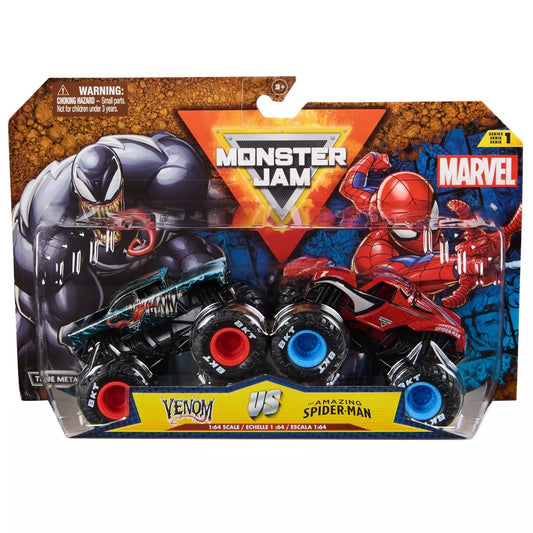 Monster Jam, Marvel Monster Trucks 2pk - 1:64 Scale