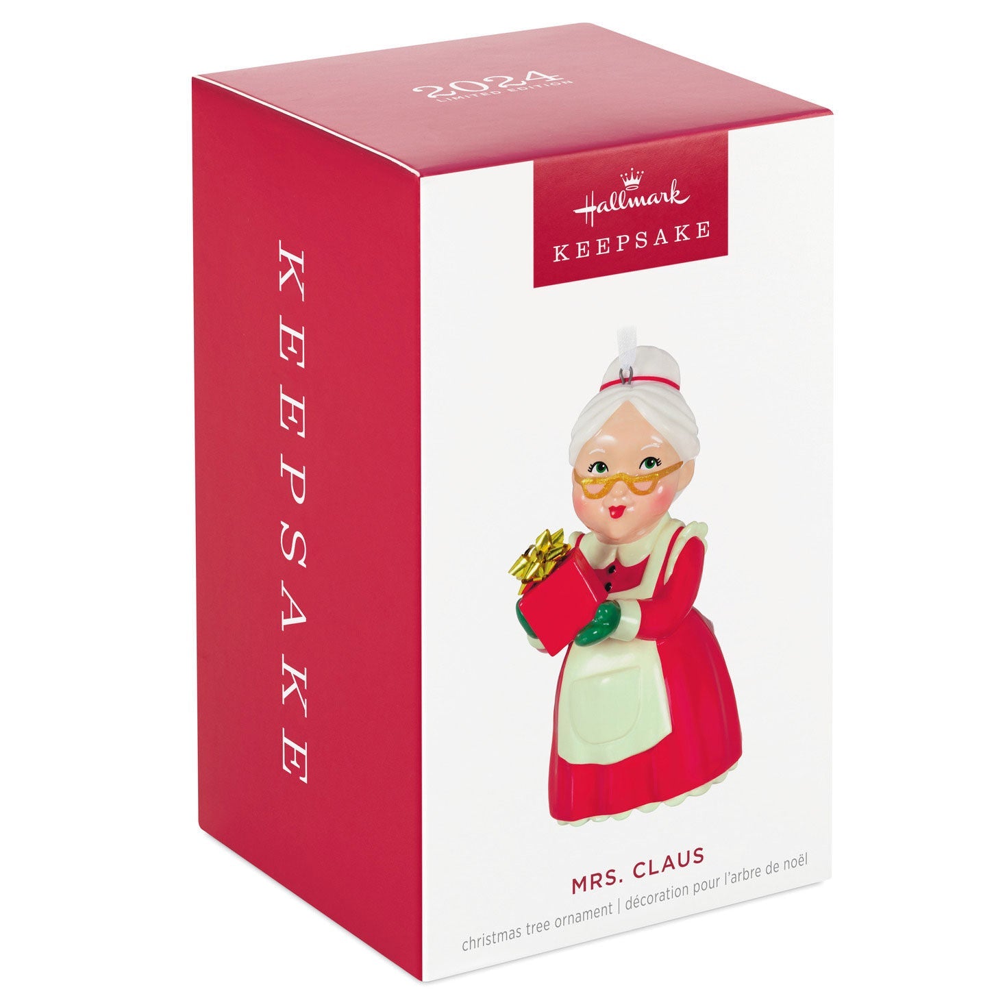 Mrs. Claus Porcelain 2024 Keepsake Ornament