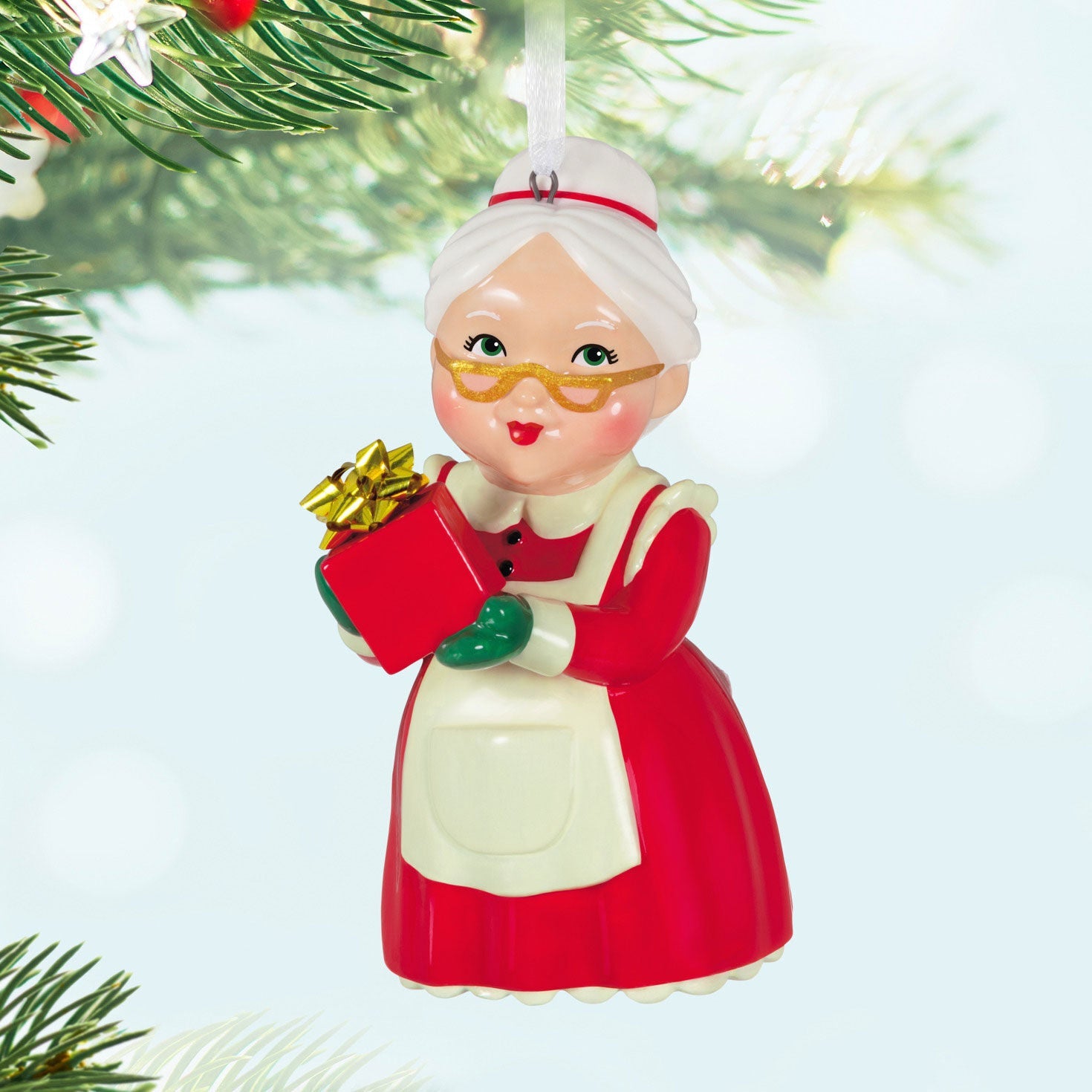 Mrs. Claus Porcelain 2024 Keepsake Ornament