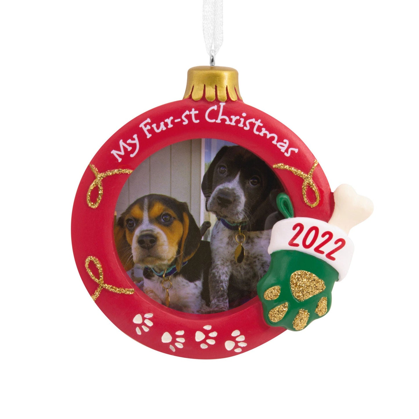 My Fur-st Christmas Photo Holder Dated 2021 Tree Trimmer Ornament