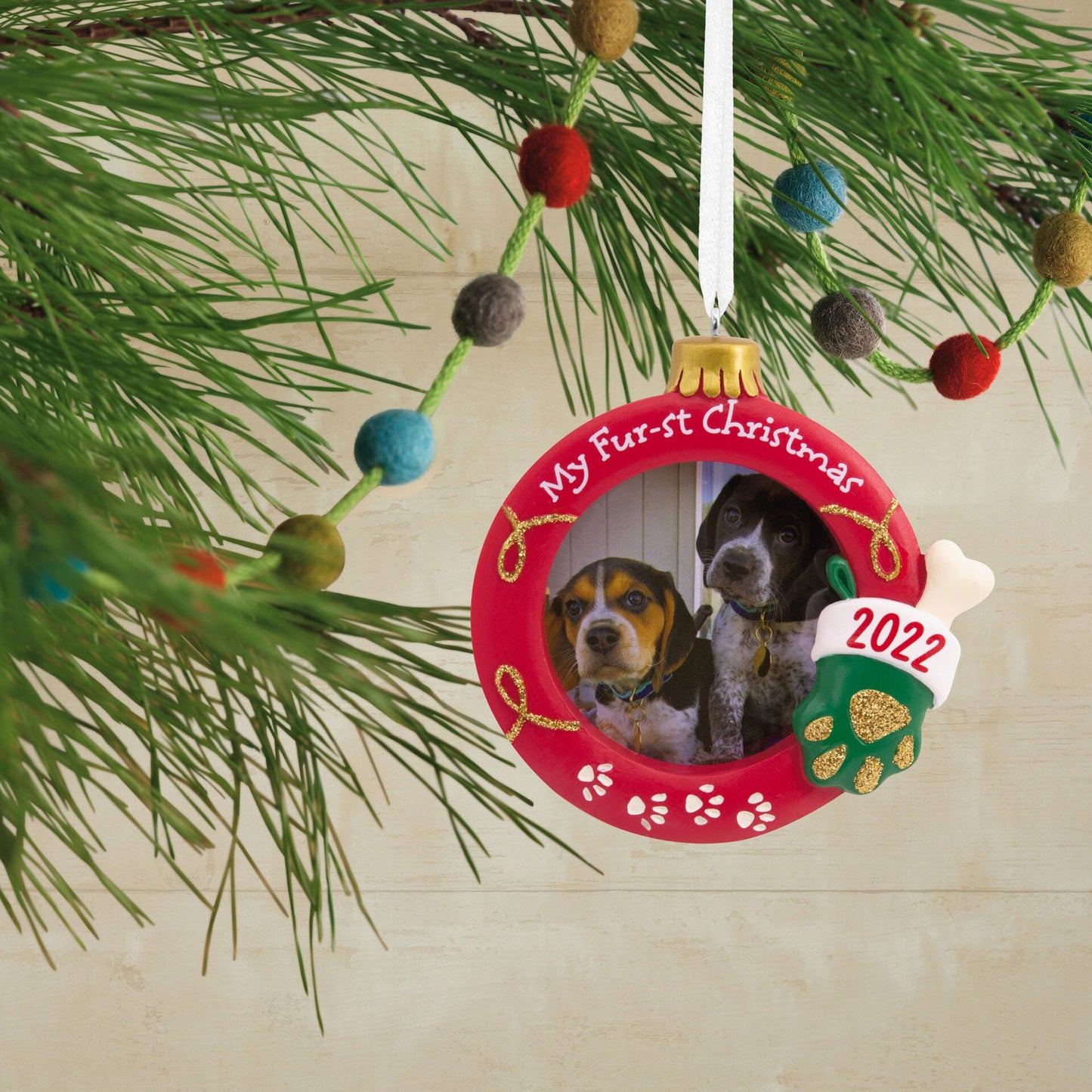 My Fur-st Christmas Photo Holder Dated 2021 Tree Trimmer Ornament