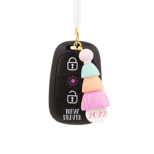 New Driver Pastel Keychain Dated 2022 Tree Trimmer Ornament