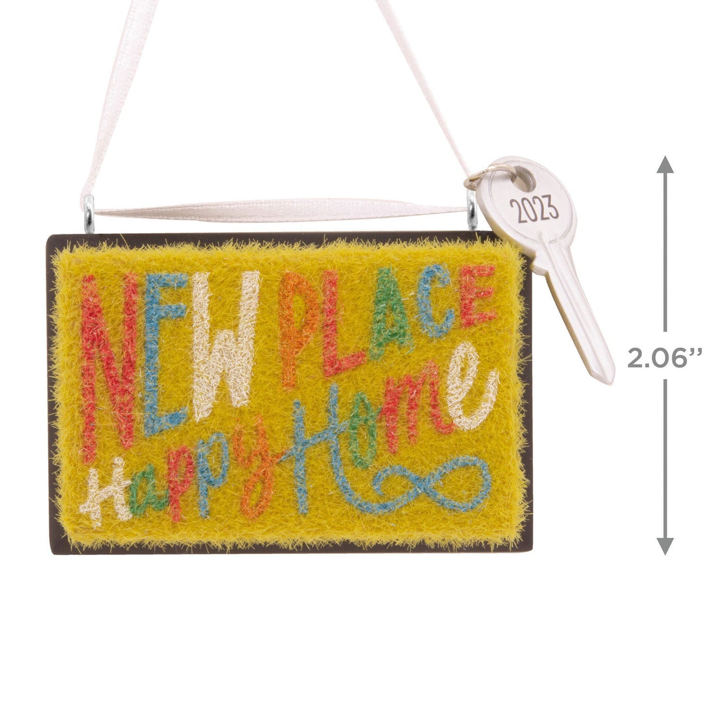 New Place Happy Home 2023 Doormat Hallmark Ornament