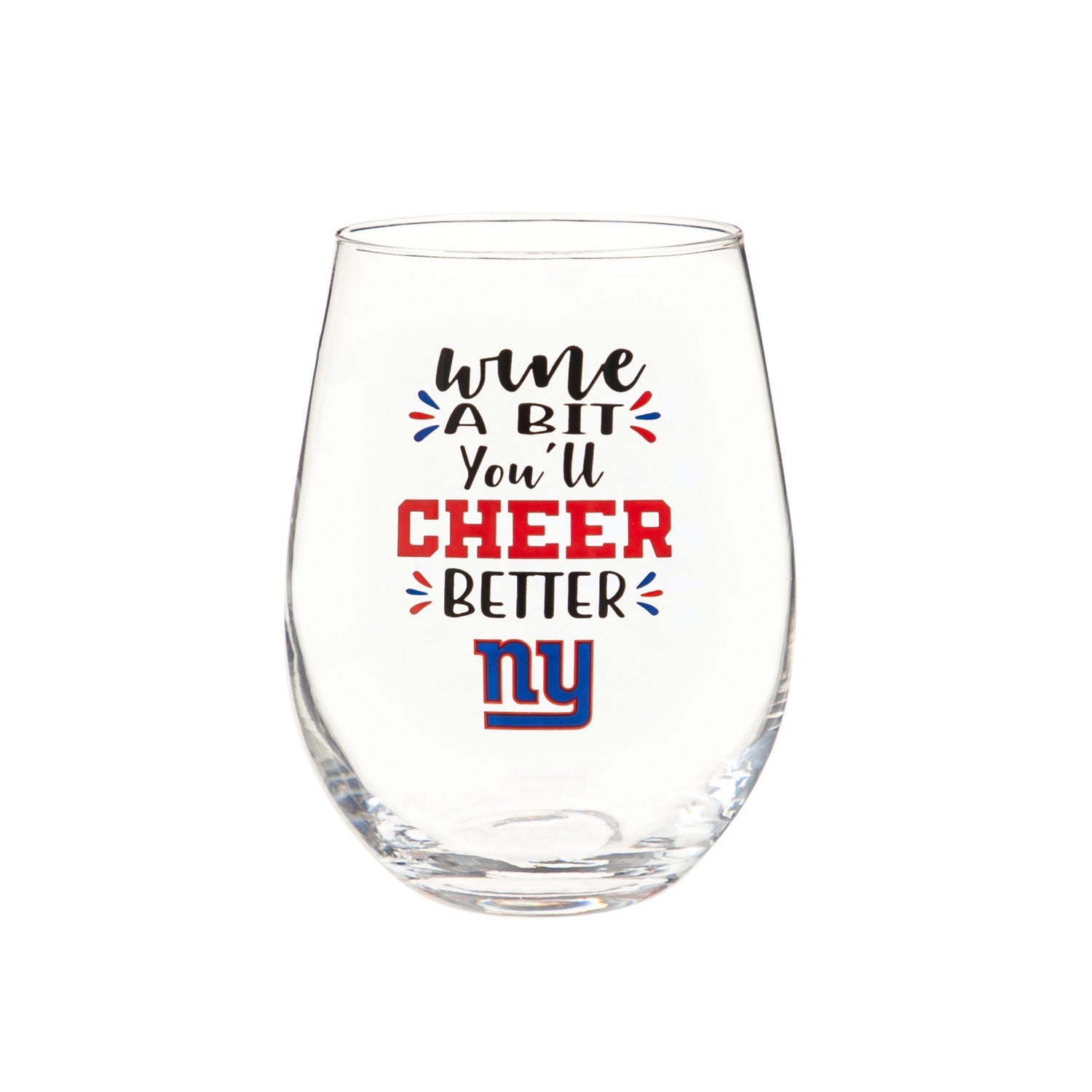 New York Giants Boxed Stemless Wine Glass, 17oz