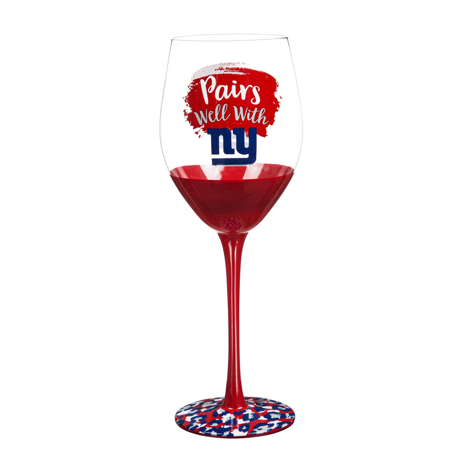 New York Giants Boxed Wine Glass, 17oz