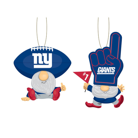 New York Giants Gnome Fan Ornaments (Set of 2)