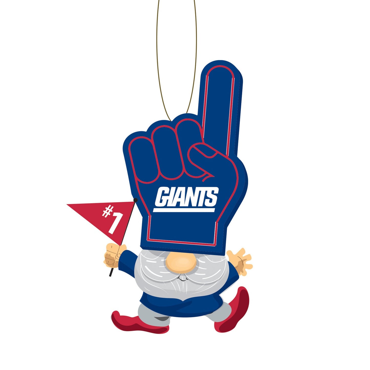 New York Giants Gnome Fan Ornaments (Set of 2)