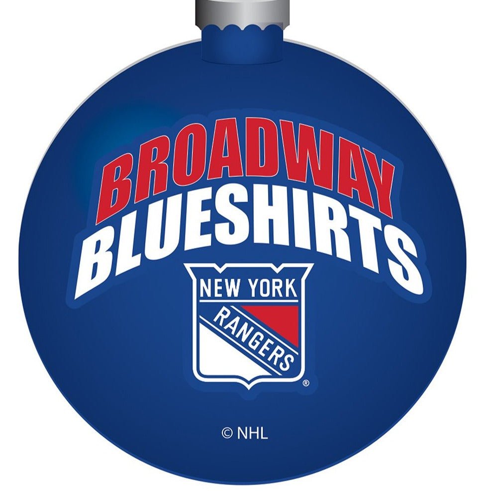 New York Rangers Blown Glass Ornament