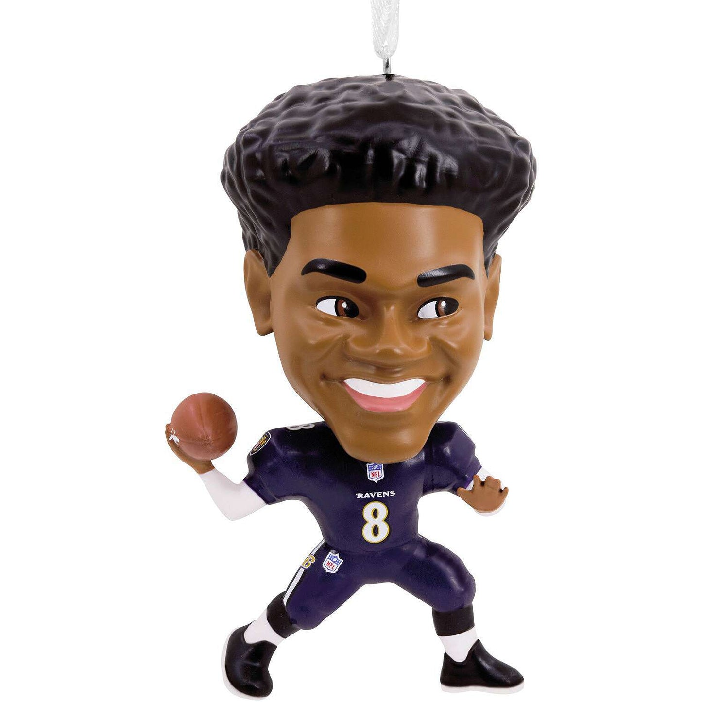 NFL Baltimore Ravens Lamar Jackson Bouncing Buddy Hallmark Ornament