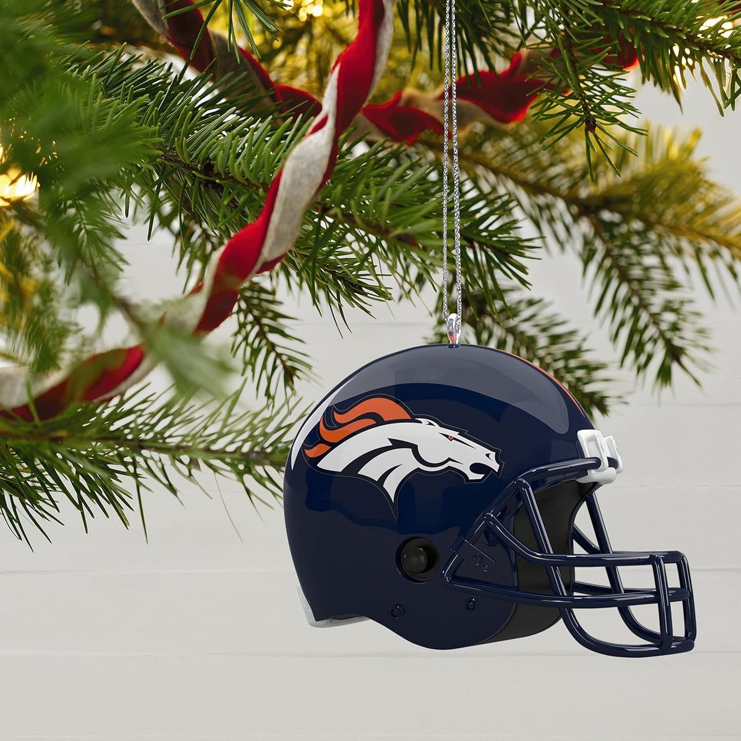 NFL Denver Broncos Helmet With Sound Keepsake Ornament