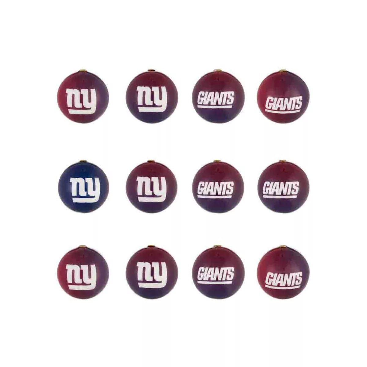 NFL New York Giants Holiday Ball Ornaments, Set of 12