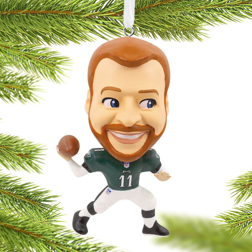 NFL Philadelphia Eagles Carson Wentz Bouncing Buddy Hallmark Ornament