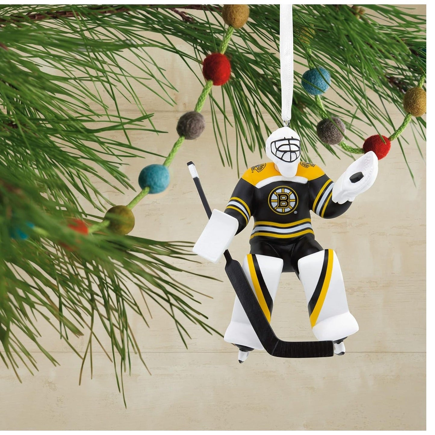 NHL Boston Bruins Goalie Figural Ornament