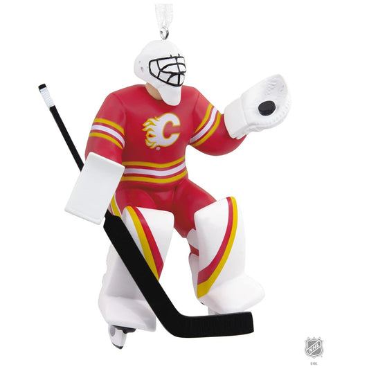 NHL Calgary Flames Goalie Figural Ornament